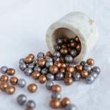 Decorative Roasted Chickpeas in Dark Chocolate