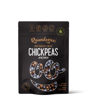 Decorative Roasted Chickpeas in Dark Chocolate